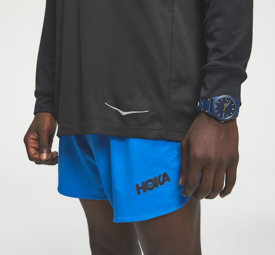 Hoka One One Top Herre - Performance 3/4 Sleeve - Sort - 209476DFM